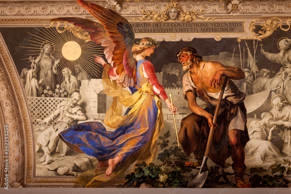Naklejka premium Fresco in the Church