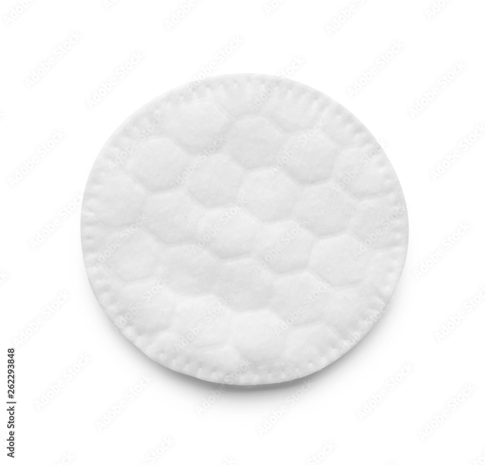 Cotton pad isolated on white, top view Cotton pad isolated on white, top view