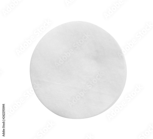Cotton pad isolated on white, top view
