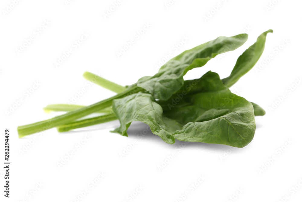 Fresh leaves of spinach isolated on white Fresh leaves of spinach isolated on white