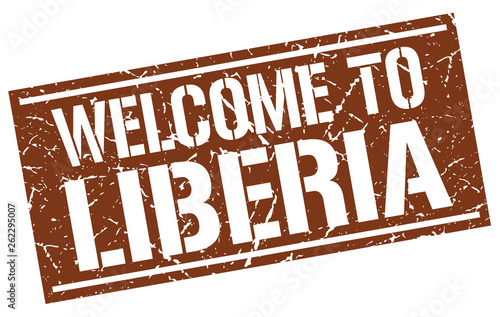 welcome to Liberia stamp