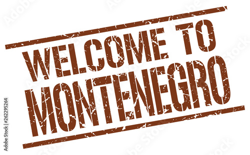 welcome to Montenegro stamp