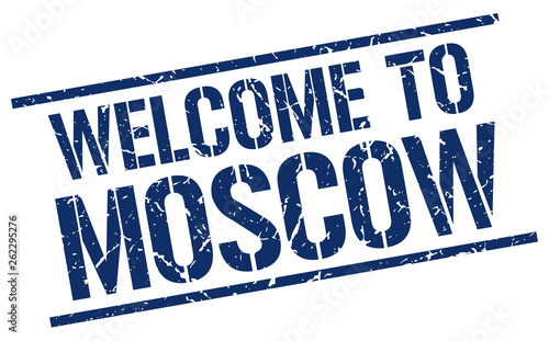 welcome to Moscow stamp