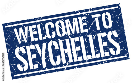 welcome to Seychelles stamp