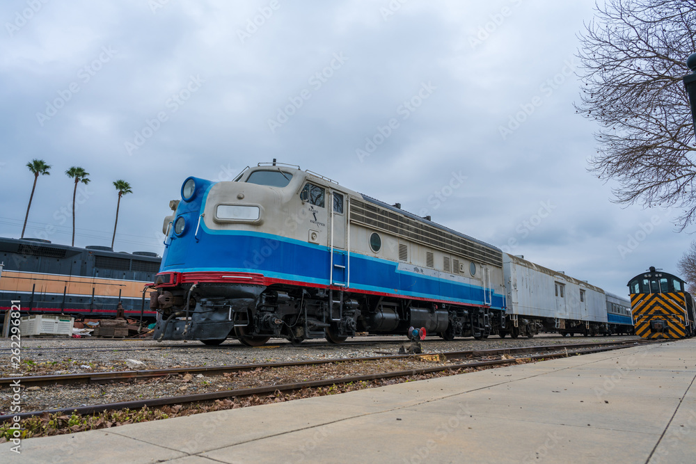 1950s Diesel Electric Locomotive Vintage Train