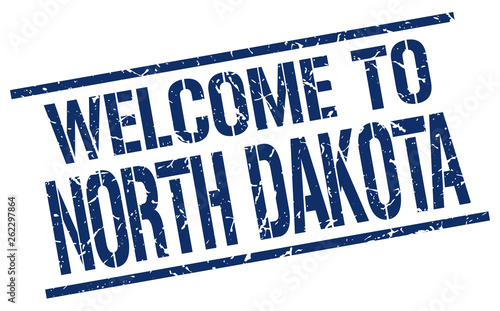 welcome to North Dakota stamp