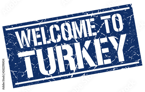 welcome to Turkey stamp