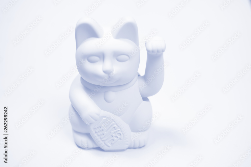Japanese lucky cat on white background Japanese lucky cat on white background