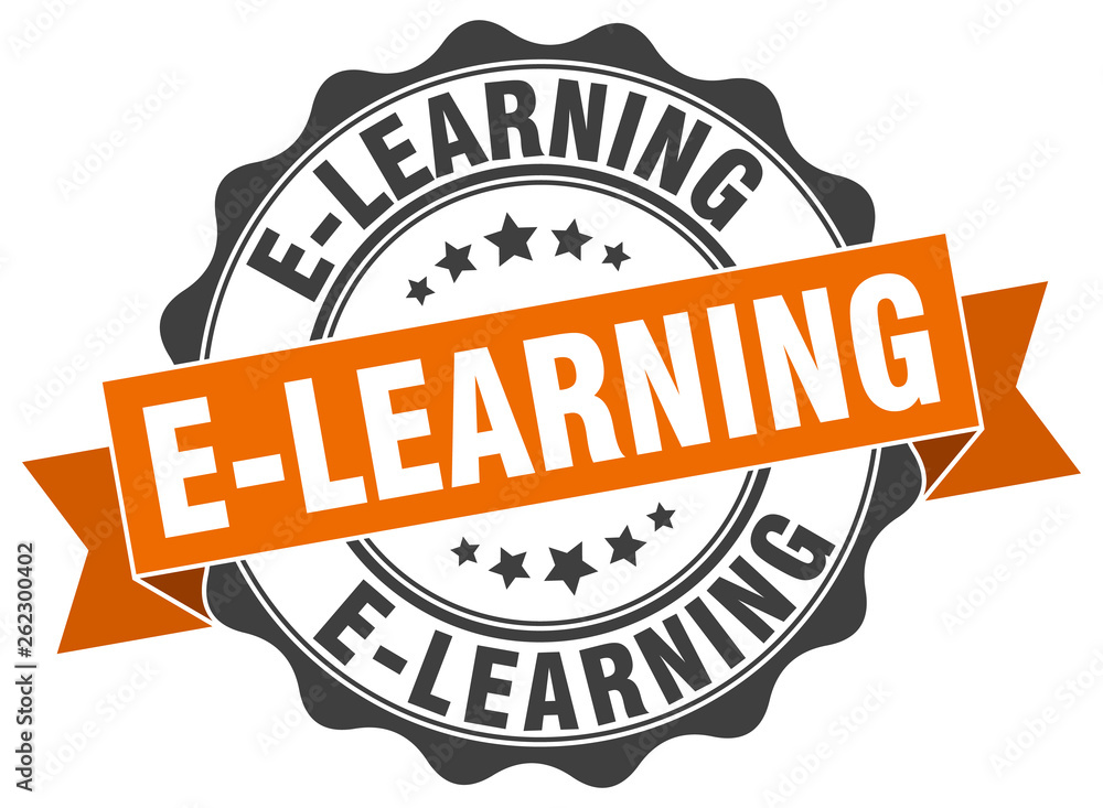 Fototapeta premium e-learning stamp. sign. seal