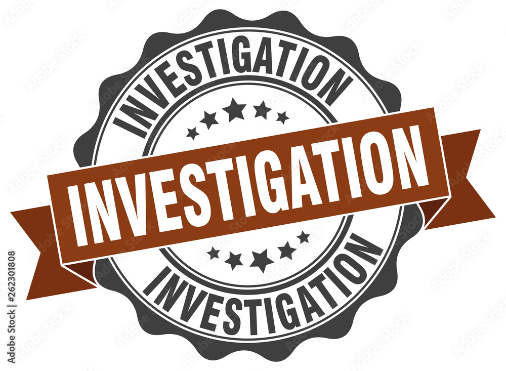 Fototapeta premium investigation stamp. sign. seal
