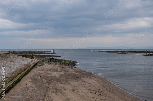 Wallpaper Mural Irvine Harbour in Ayrshire Scotland looking over the Old Seaweed and Lichen Covered Piers. Torontodigital.ca