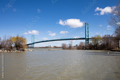 April 15 2019 Windsor Ontario Canda City Landscape McKee Park Cloudy Day