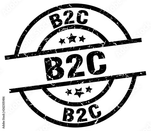 b2c round grunge black stamp