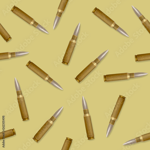 Seamless pattern of bullets
