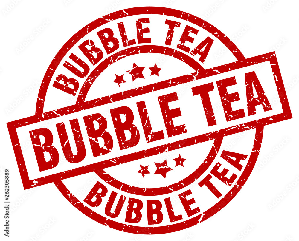 bubble tea round red grunge stamp bubble tea round red grunge stamp