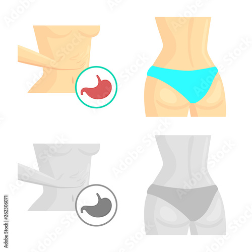 Isolated object of hospital and rendering logo. Set of hospital and help stock vector illustration.