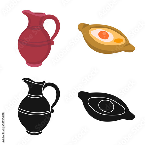 Vector design of culture and sightseeing logo. Collection of culture and originality vector icon for stock.