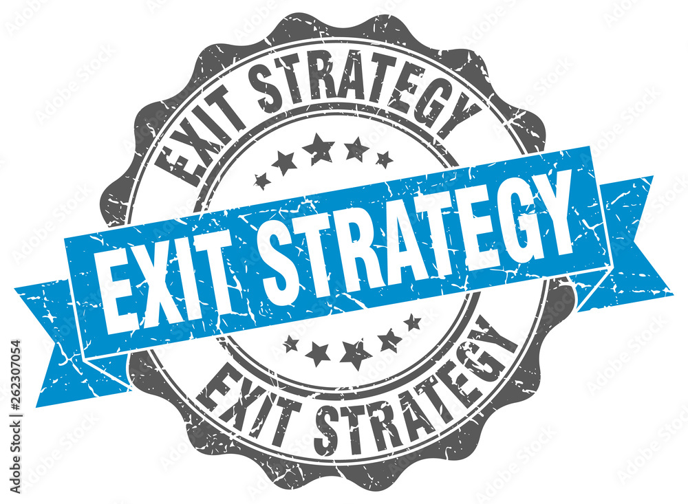 Obraz premium exit strategy stamp. sign. seal