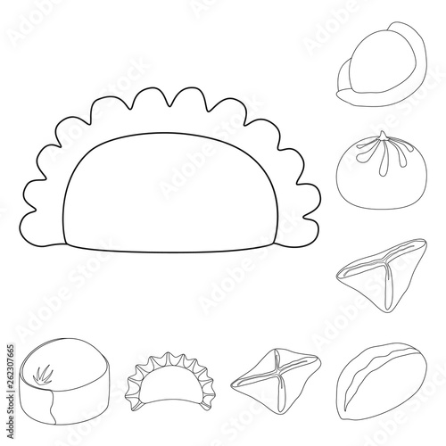 Vector illustration of food  and dish icon. Set of food  and cooking stock vector illustration.