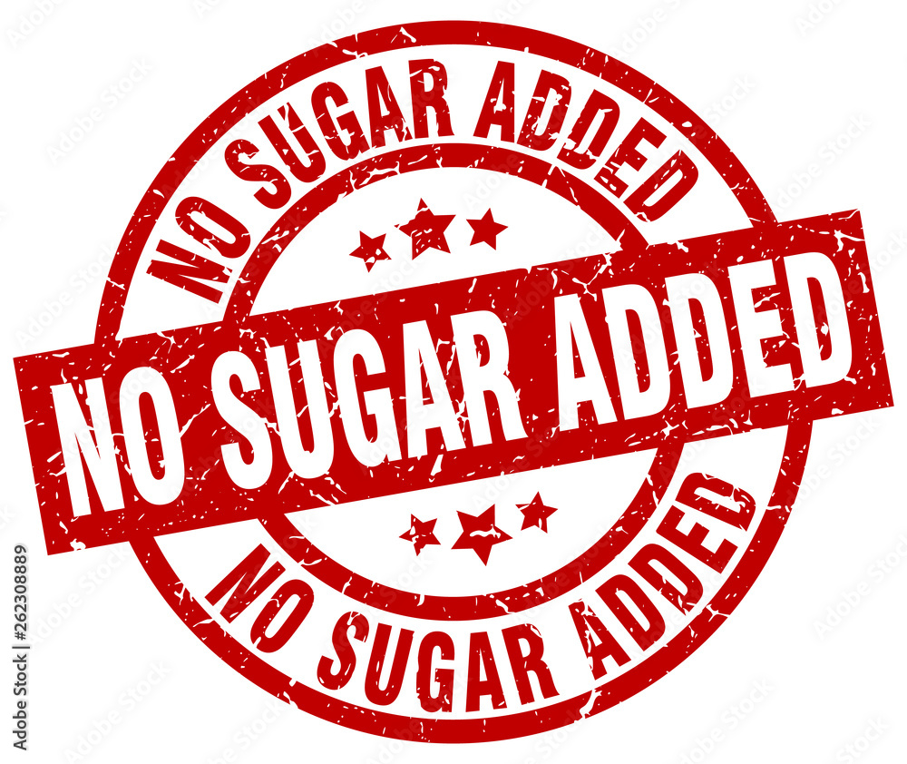 no sugar added round red grunge stamp no sugar added round red grunge stamp