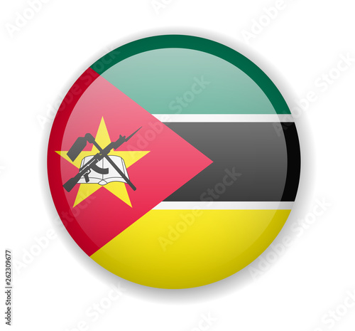 Free Download Mozambique flag round bright icon on a white background - GFXLoad