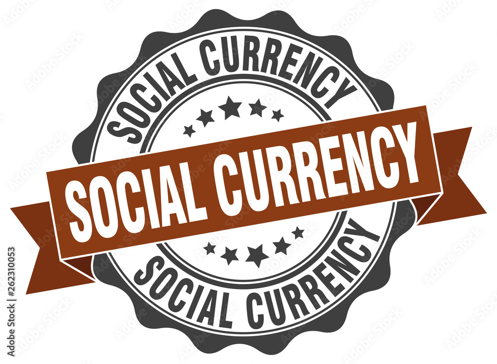 social currency stamp. sign. seal