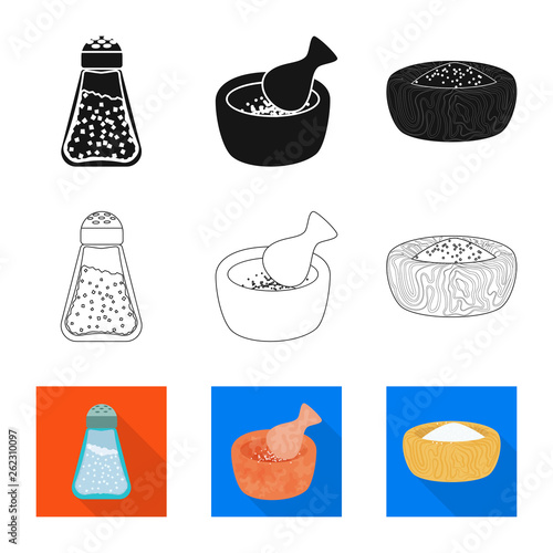 Vector design of cooking and sea logo. Set of cooking and baking   stock symbol for web.