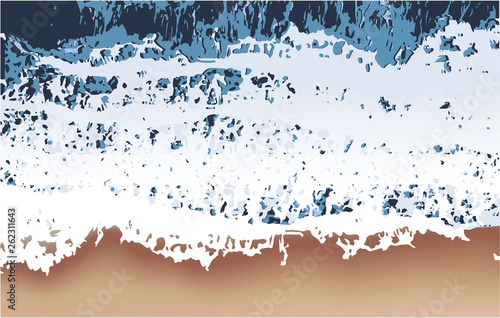 Fototapeta Naklejka Na Ścianę i Meble -  top view of sea water, vector illustration
