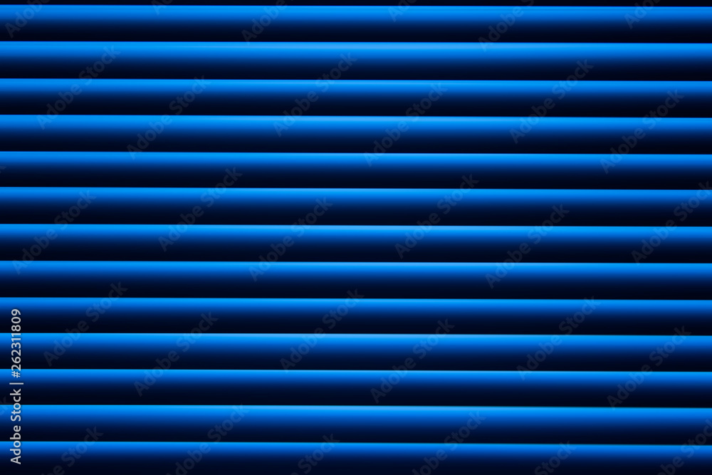 Metal texture blue shutters window. Abstract background.