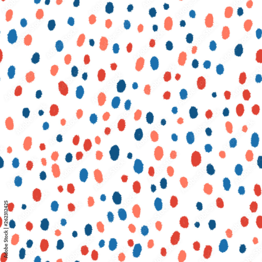 Obraz premium Seamless pattern with red and blue paint stains