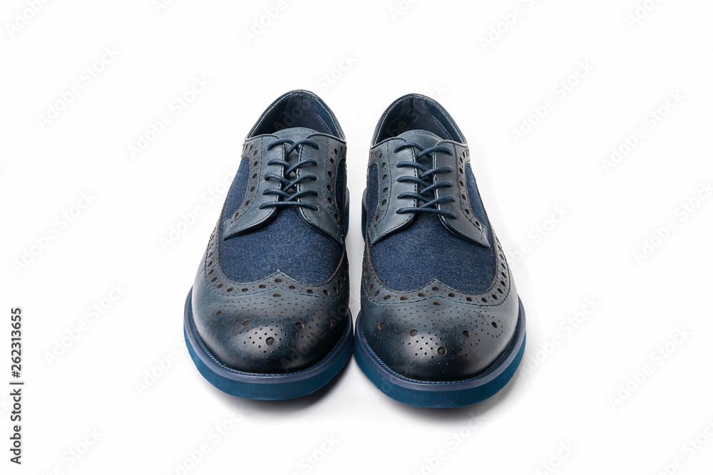 Men's shoes oxfords on white background