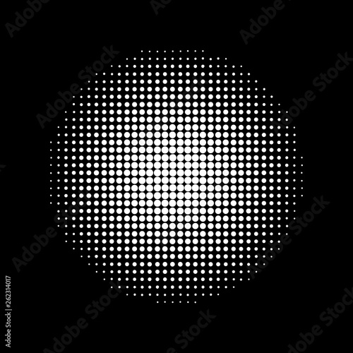 Halftone element, circular halftone pattern. Specks, halftone circle gradient