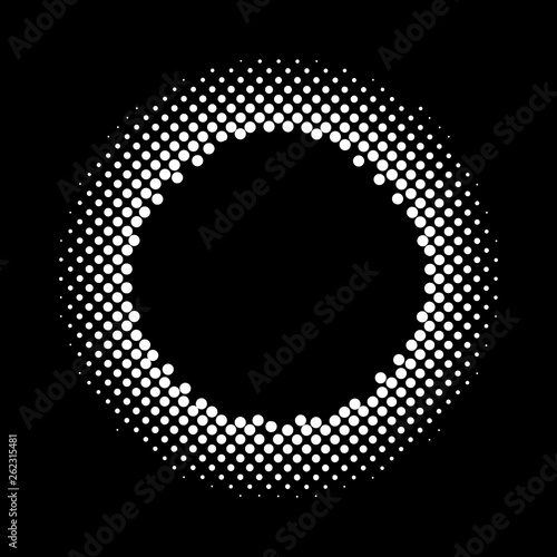 Halftone element, circular halftone pattern. Specks, halftone circle gradient
