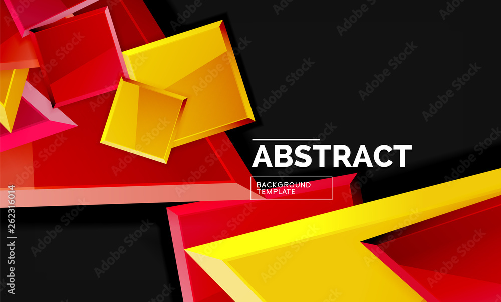 Squares and triangles geometrical background Squares and triangles geometrical background