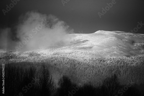 Top of the mountain peak