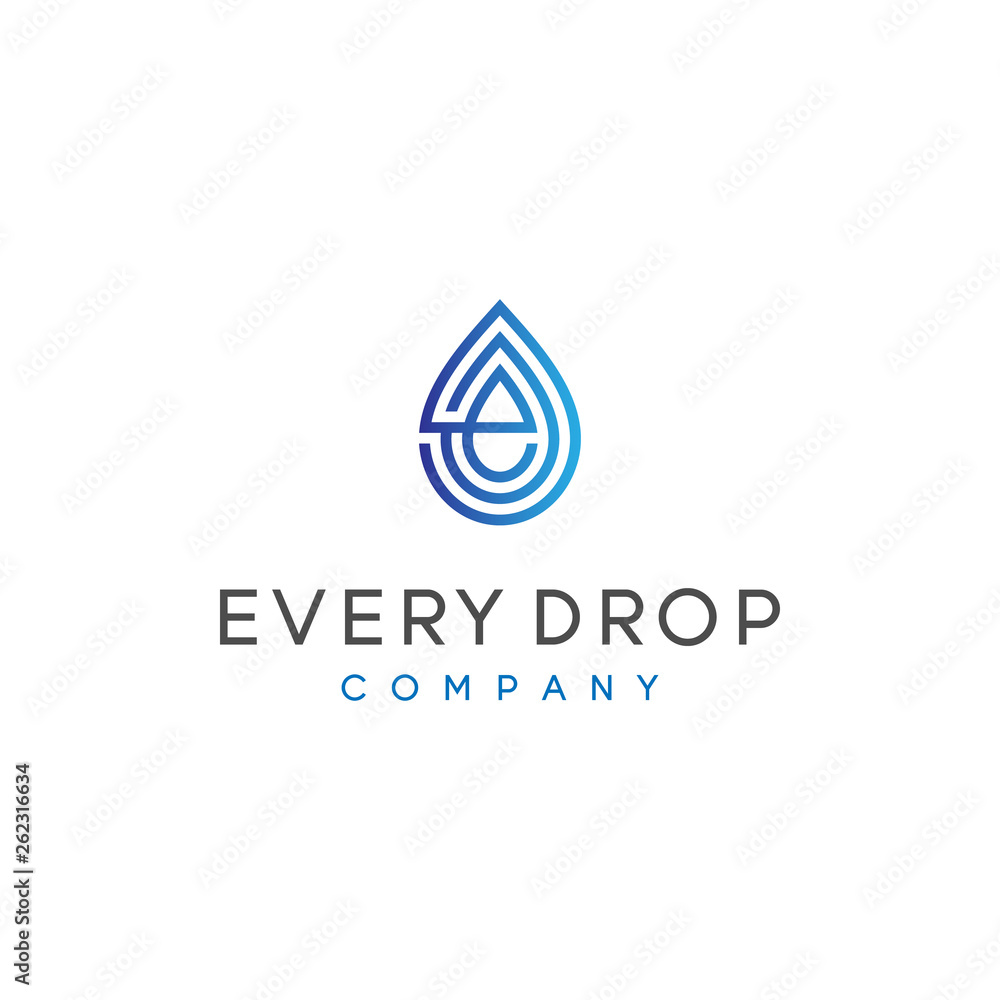 water drop line logo design vector illustration water drop line logo design vector illustration