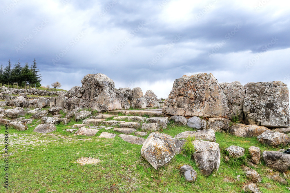 Located in the capital of the Hittite Corum province in the Black Sea region of Turkey Hattusa is an ancient city located near modern Bogazkale.