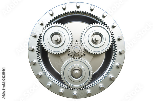 Принти на полотні 3D Rendering of Planetary Gear Concept