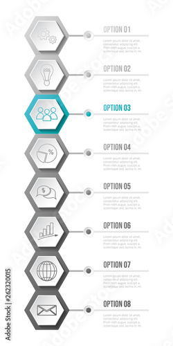 Infograph with business symbols. Vector