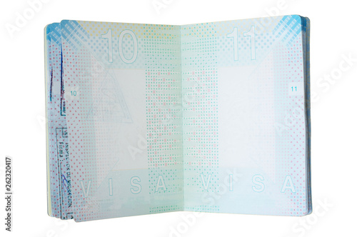 Used dutch passport, empty stamp page