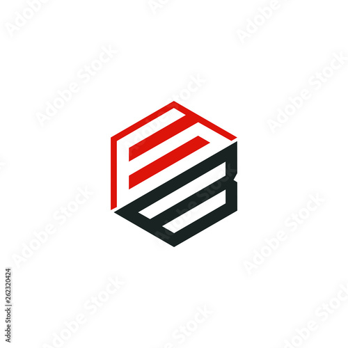6B B6 Six B Hexagon Letter Text Iconic Simple Modern Logo Design for Commercial, Business, Corporate
