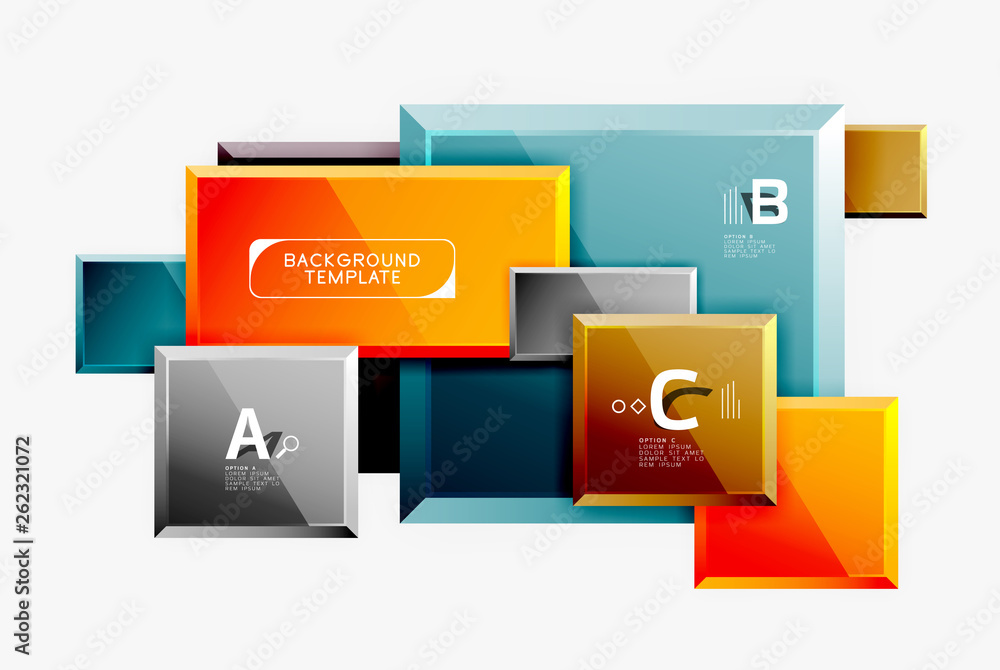 Abstract square composition for background, banner or logo Abstract square composition for background, banner or logo