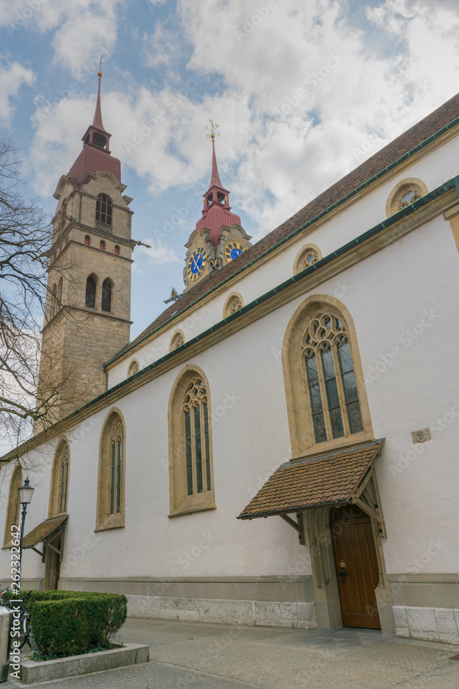 historic Stadtkirche church in Winterthur