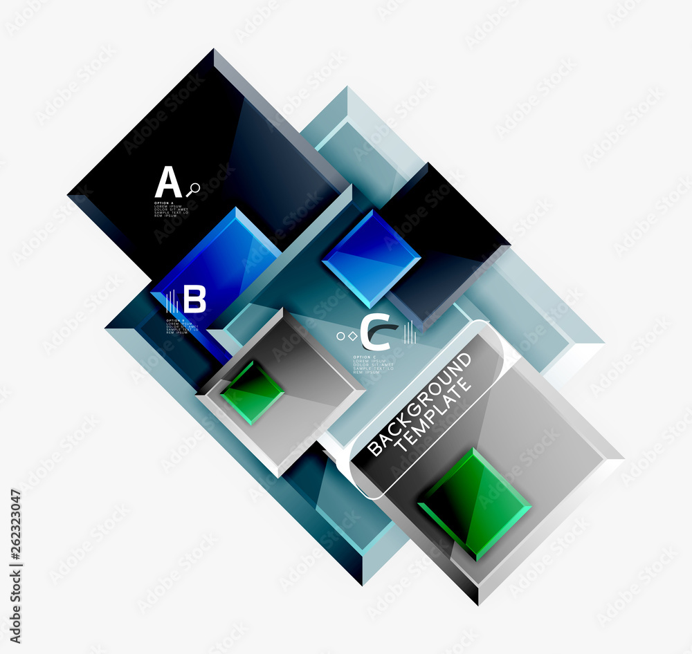 Obraz premium Abstract square composition for background, banner or logo