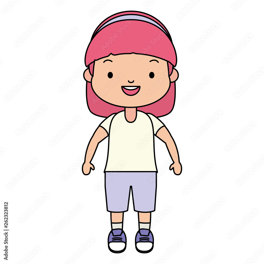smiling schoolgirl character smiling schoolgirl character