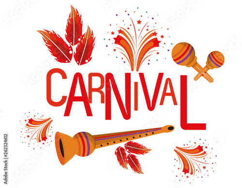 Carnival festival card banner