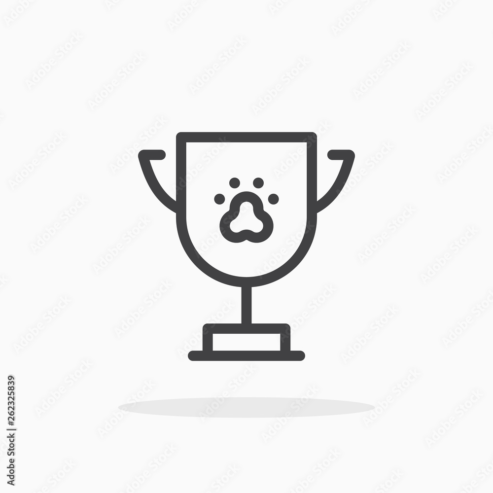 Pet award icon in line style. Editable stroke. Pet award icon in line style. Editable stroke.