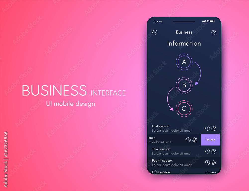 Mobile phone application for analytics. stock vector Mobile phone application for analytics. stock vector