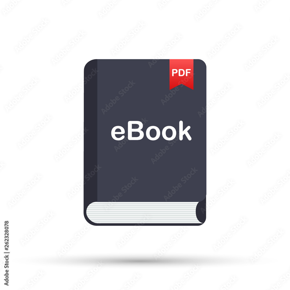 Download book. E-book marketing, content marketing, ebook download. Vector illustration.