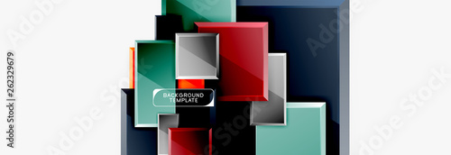 Minimal square banner abstract background
